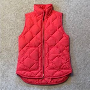 J Crew Puffer Vest Red